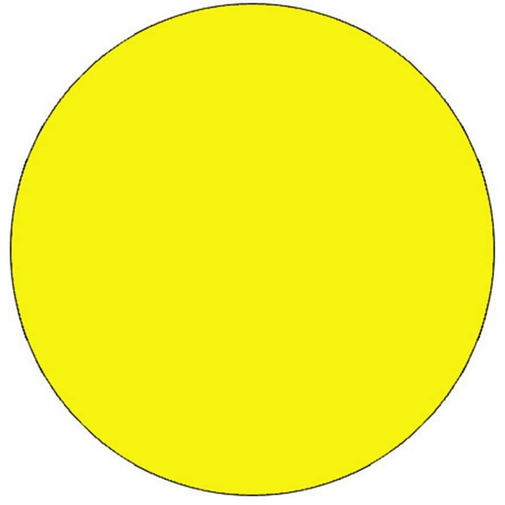 Vibrant Yellow Circle on a Solid Background Wallpaper