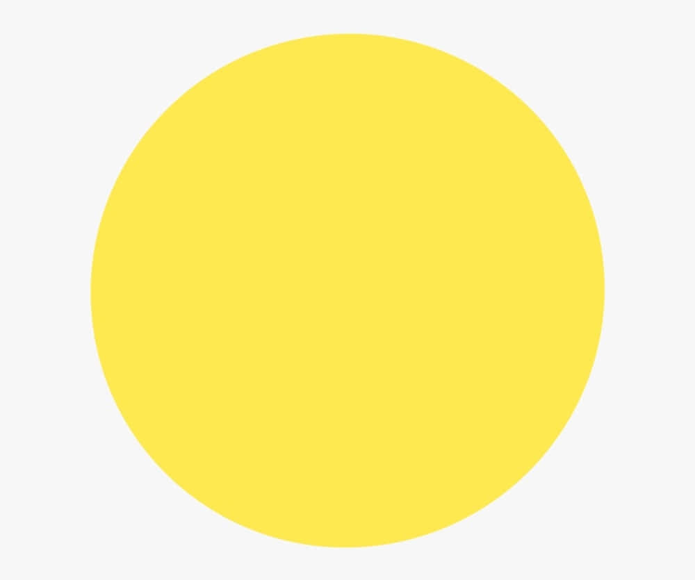 Vibrant Yellow Circle on White Background Wallpaper