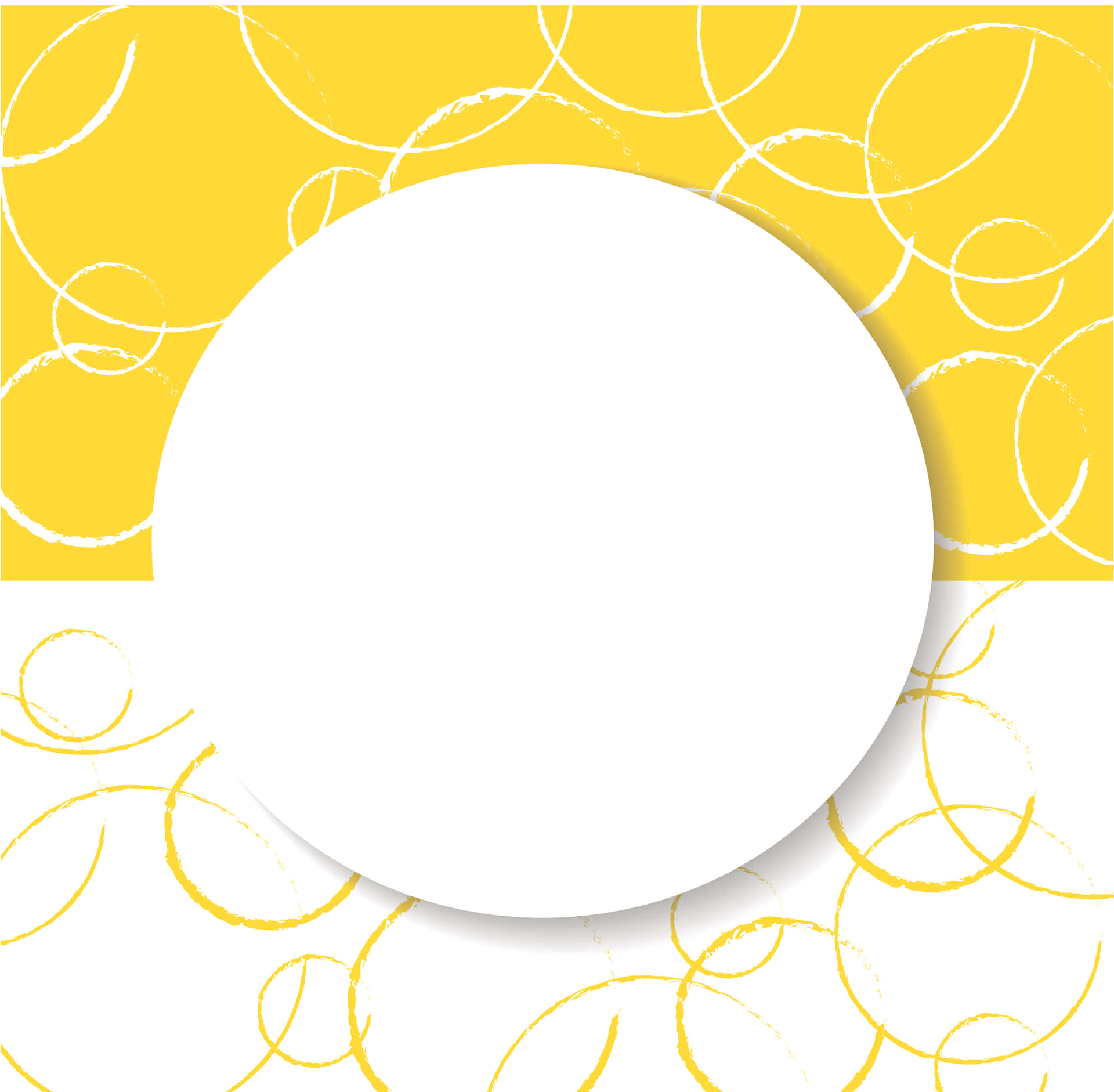 Vibrant Yellow Circle on Gradient Background Wallpaper