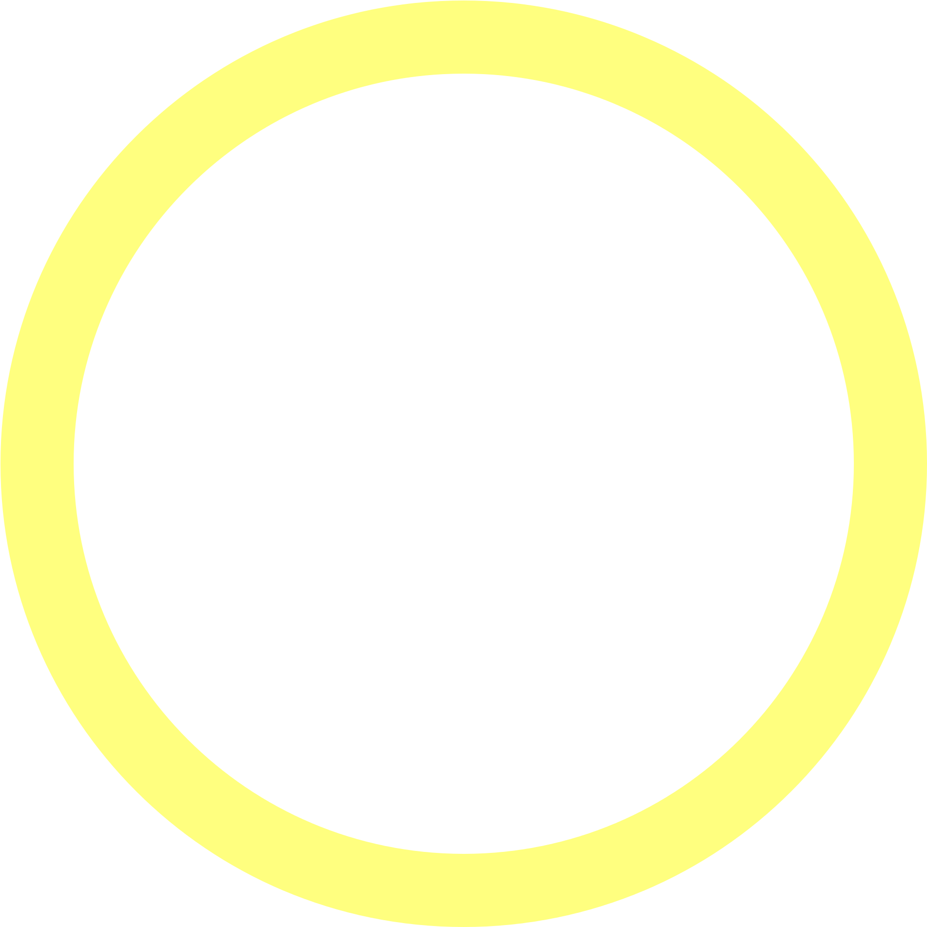 Yellow Circle Outlineon Gray Background PNG