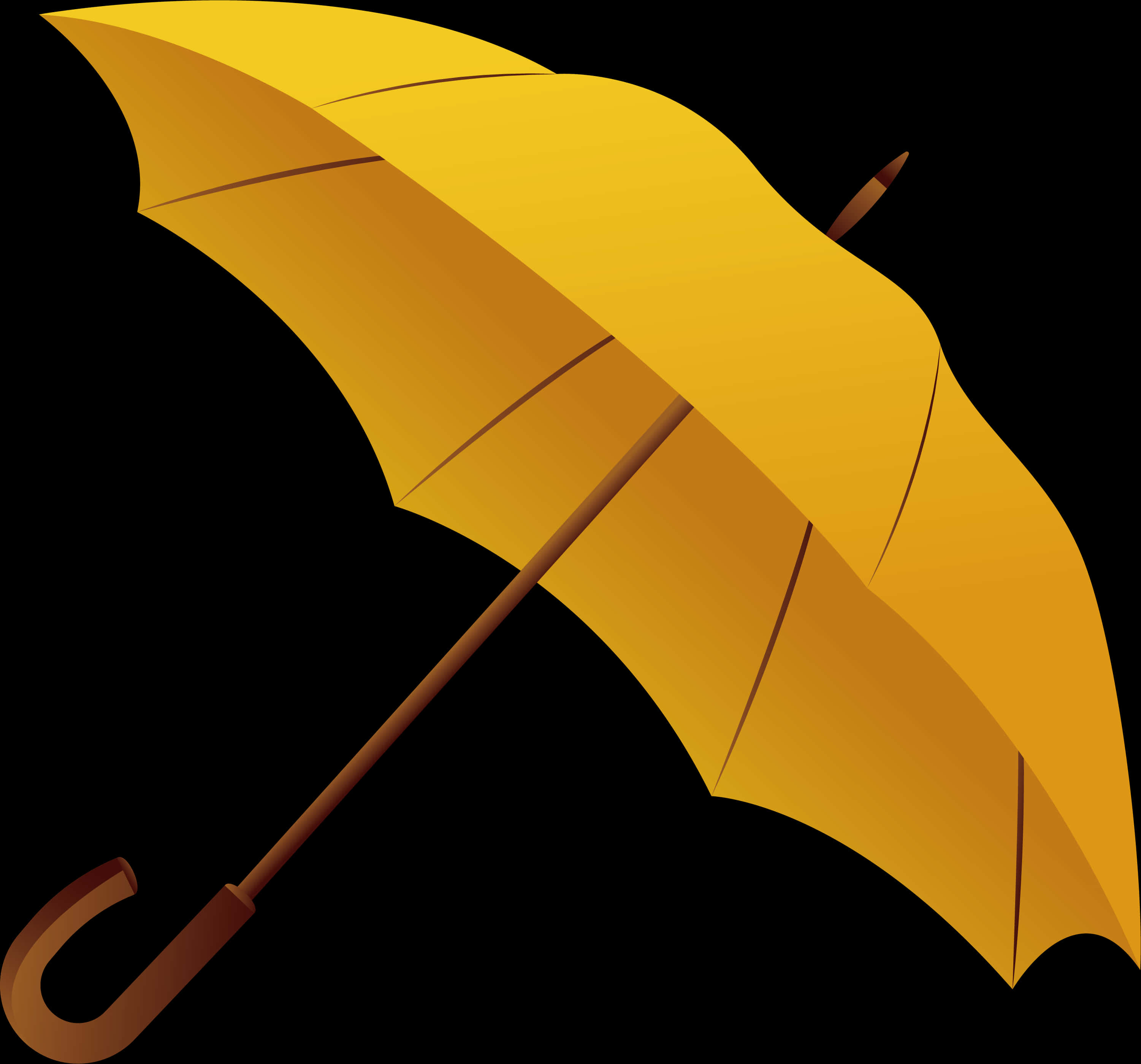 Yellow Classic Umbrella PNG