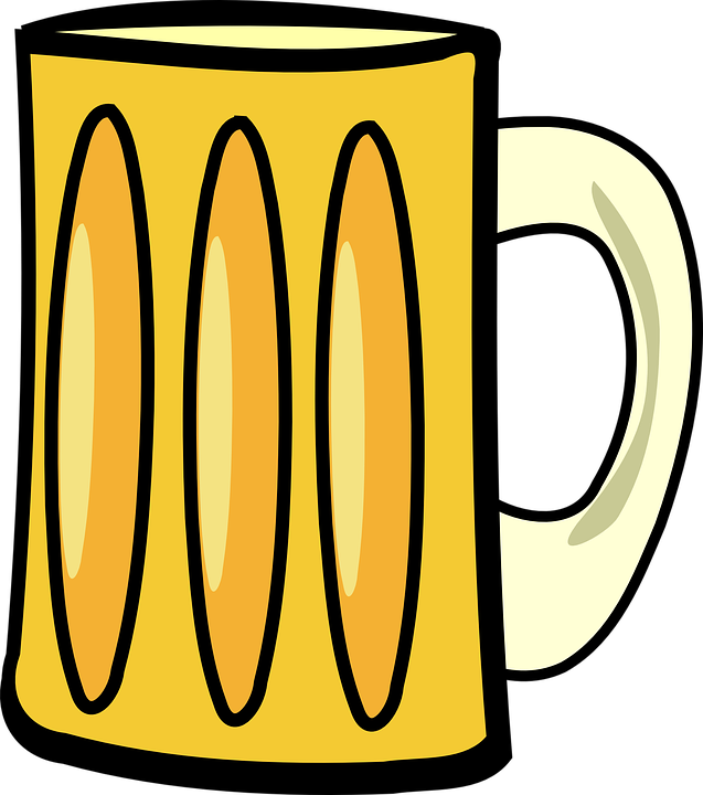 Yellow Coffee Mug Cartoon PNG