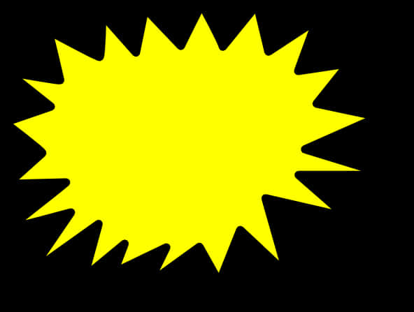 Yellow Comic Callout Starburst PNG