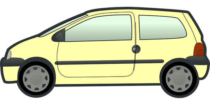 Yellow_ Compact_ Car_ Illustration PNG