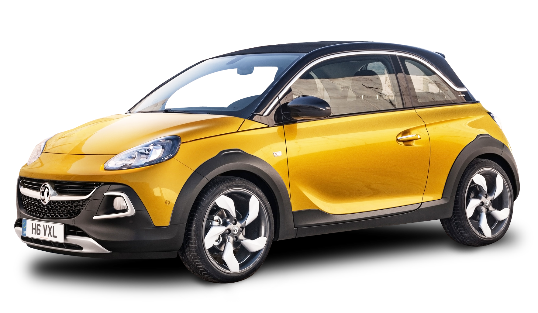 Yellow Compact Car Isolated PNG