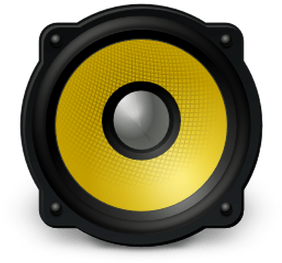 Yellow Cone Loudspeaker Icon PNG