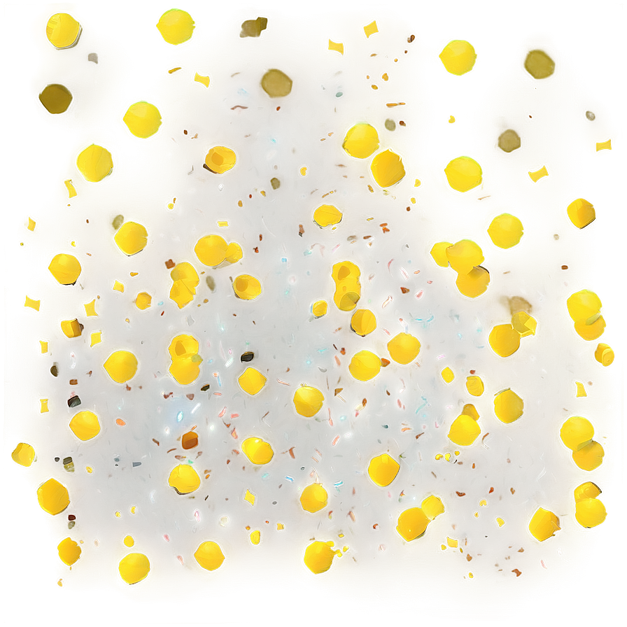Yellow Confetti Png 04292024 PNG