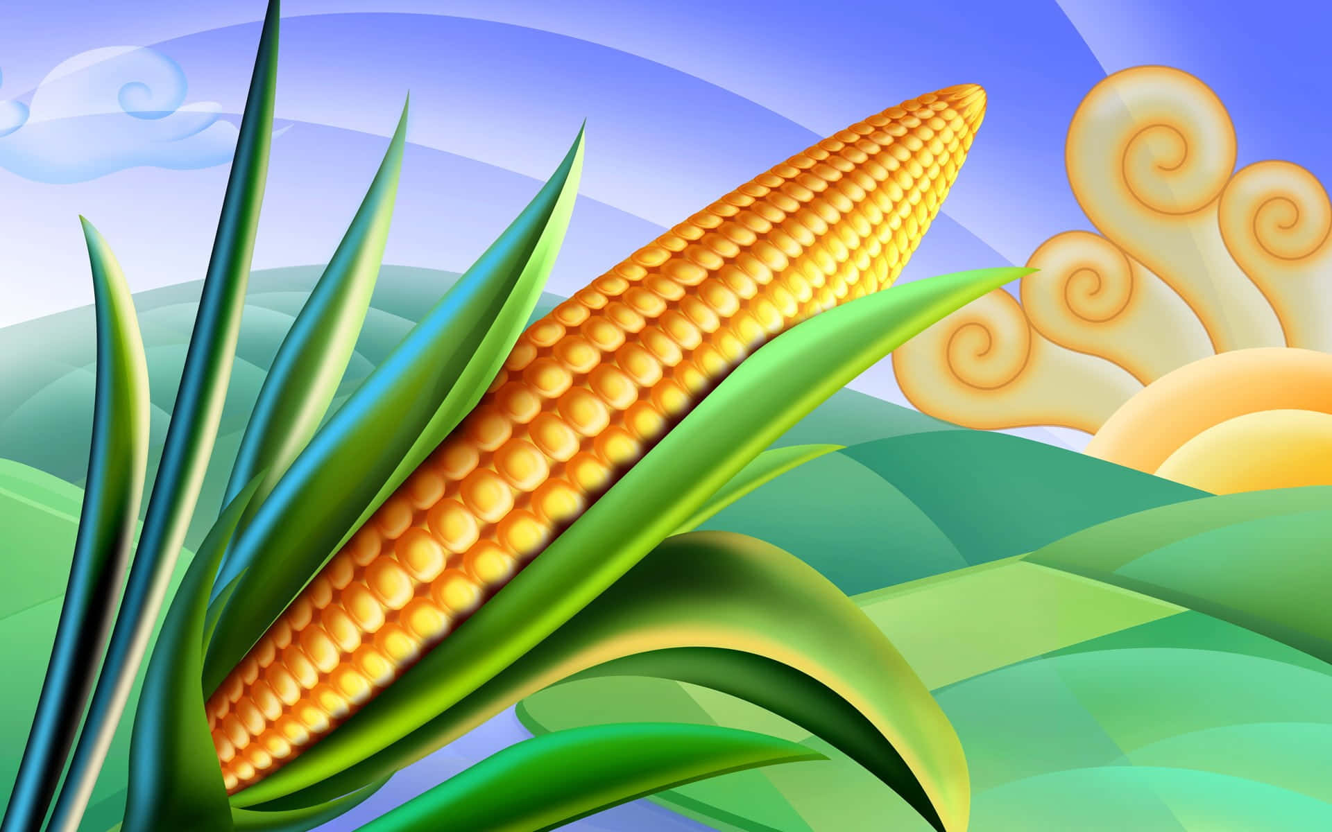 Caption: Vibrant Yellow Corn in its Natural Environment Wallpaper