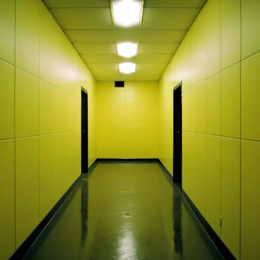 Yellow Corridor Liminal Space.jpg Wallpaper
