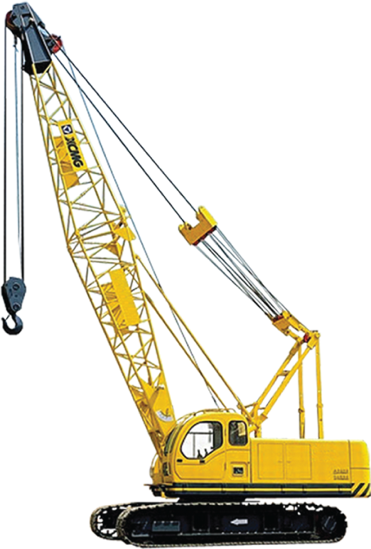 Yellow Crawler Crane PNG