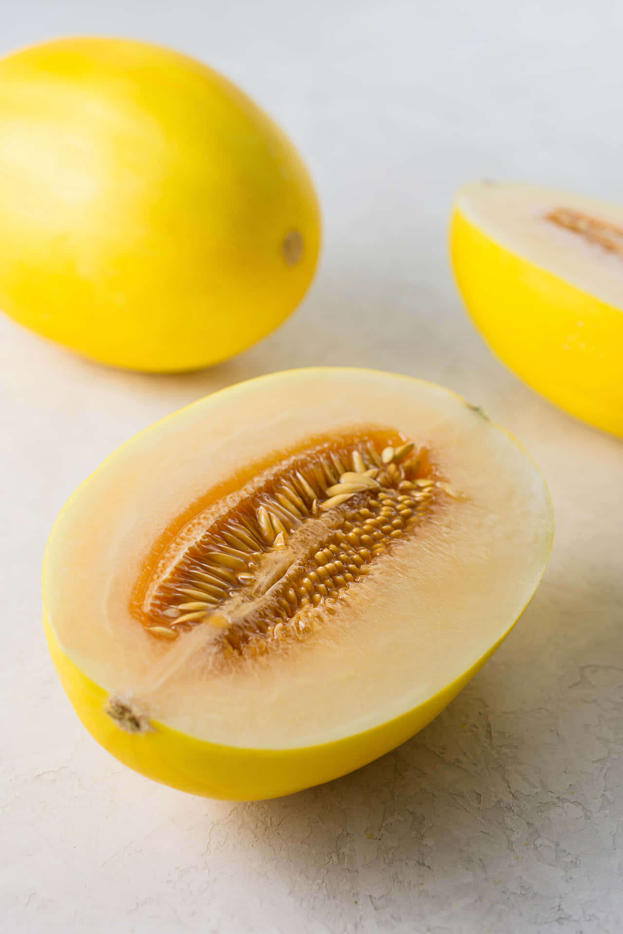 Fruttidi Crenshaw Melon Cantaloupe Giallo. Sfondo