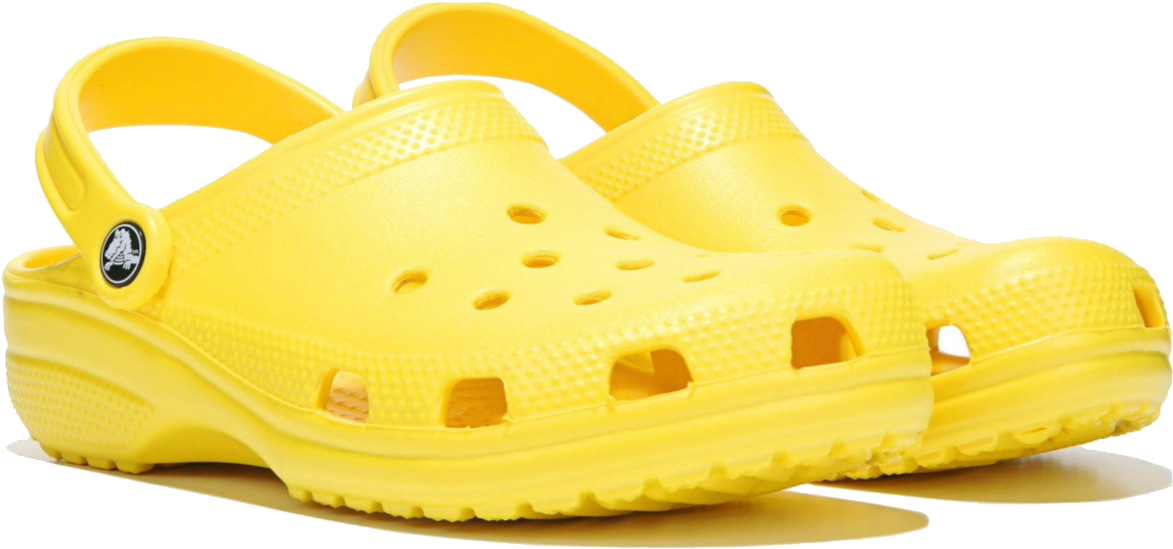 Yellow Crocs Classic Clogs PNG