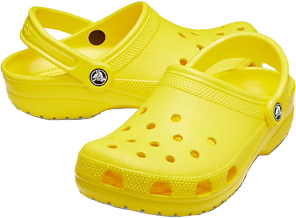 Yellow Crocs Clogs Product Photo PNG