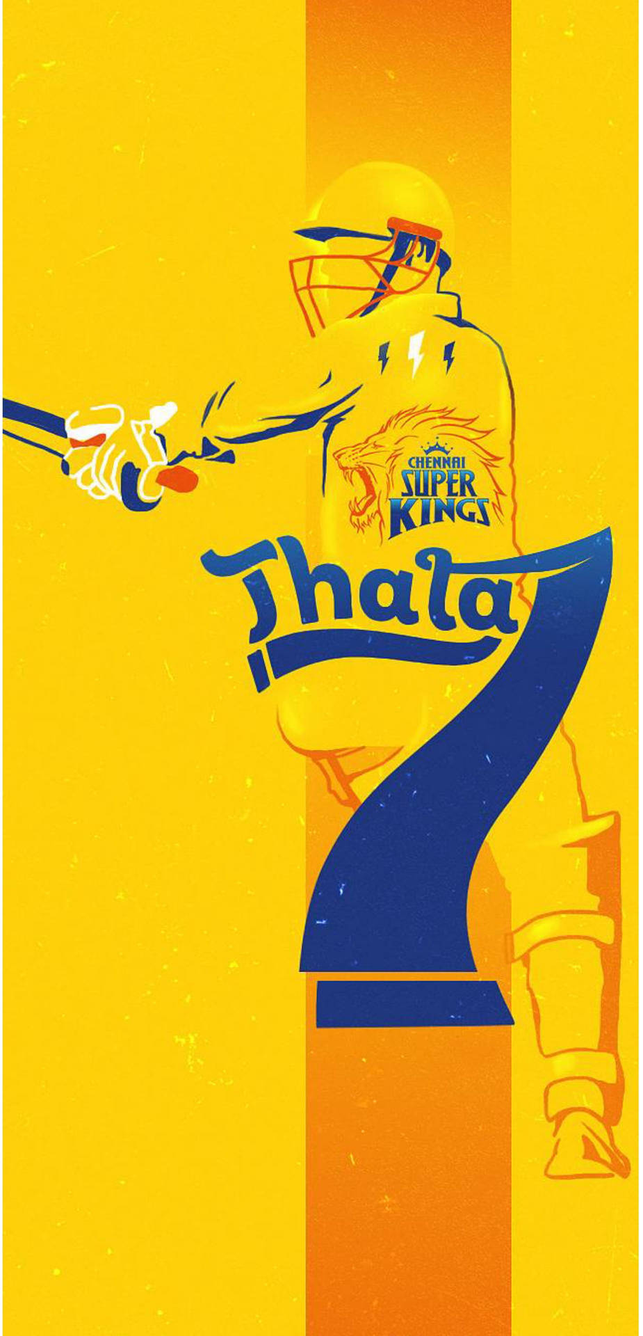 Yellow Csk 2021 Thala Wallpaper