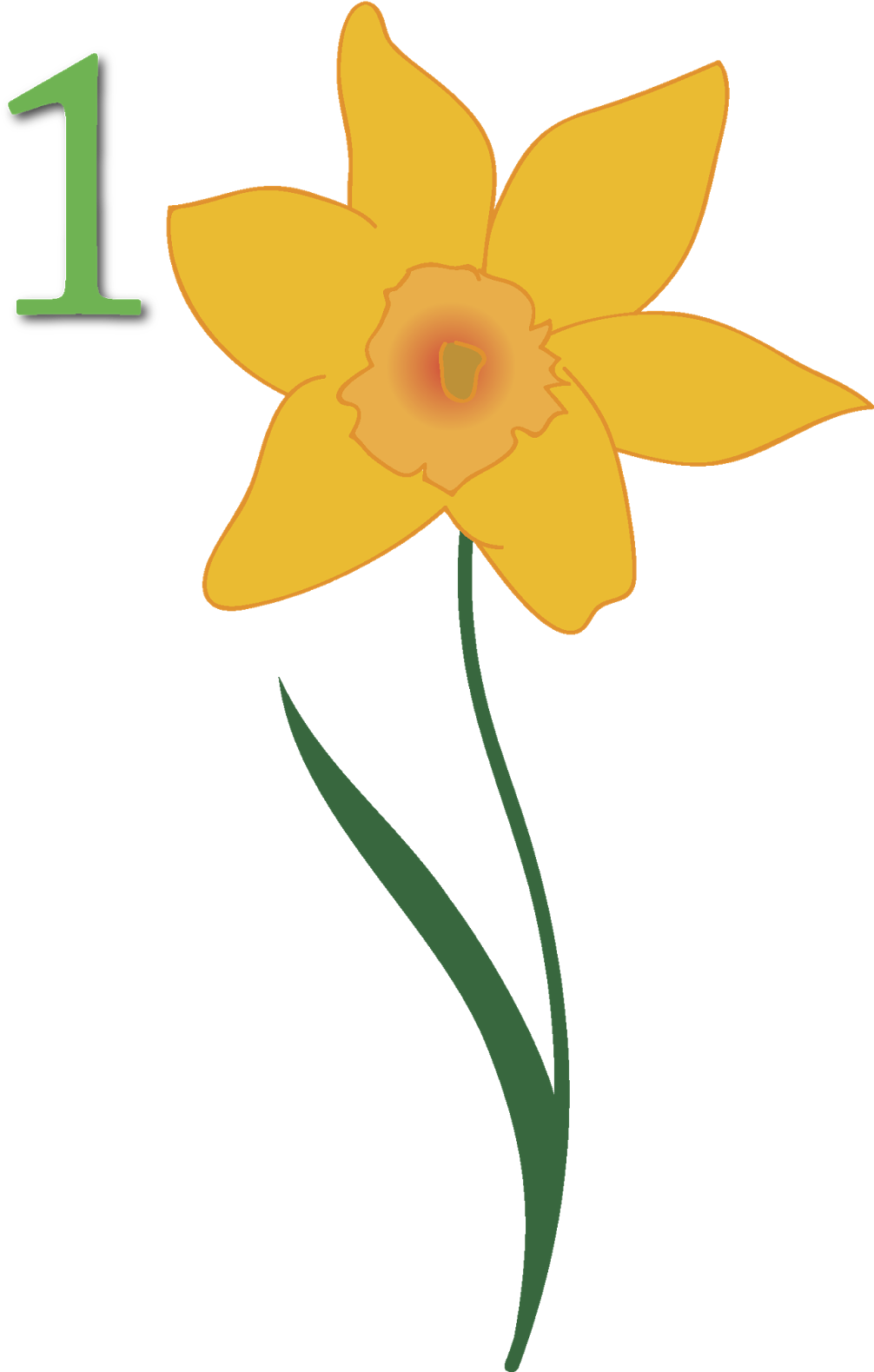 Yellow Daffodil Graphic PNG