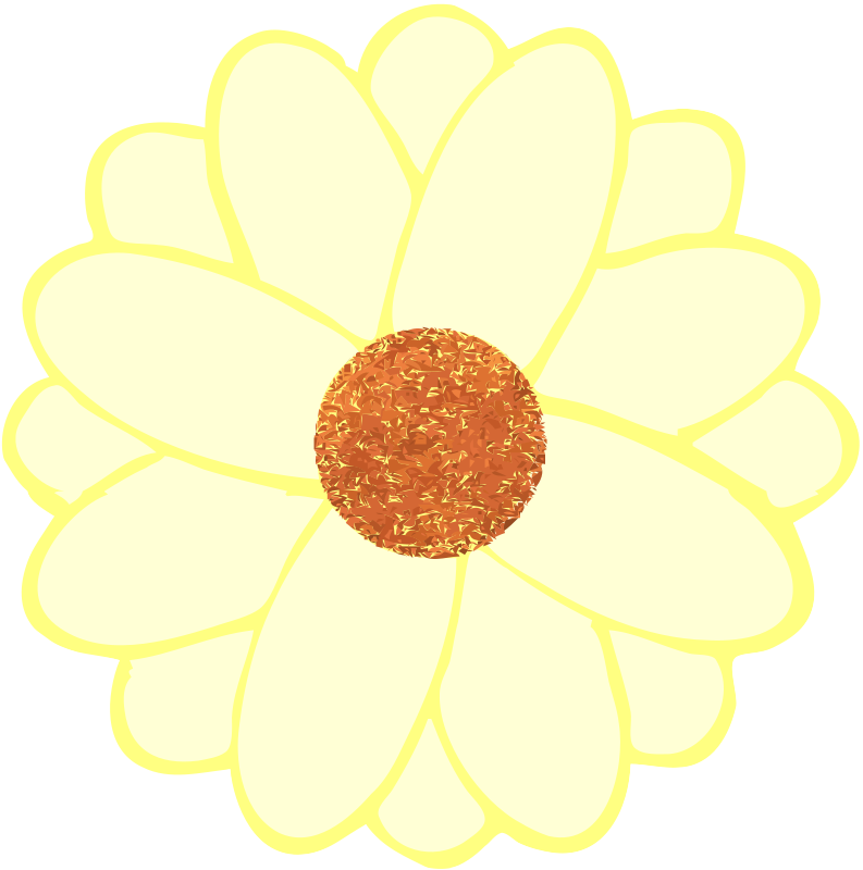 Yellow Daisy Illustration PNG