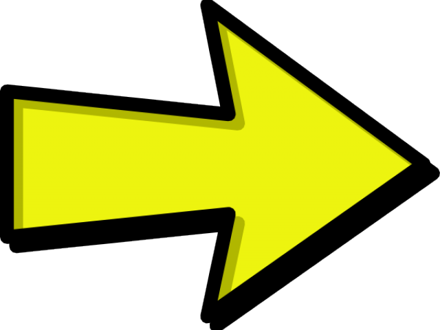 Yellow Directional Arrow PNG
