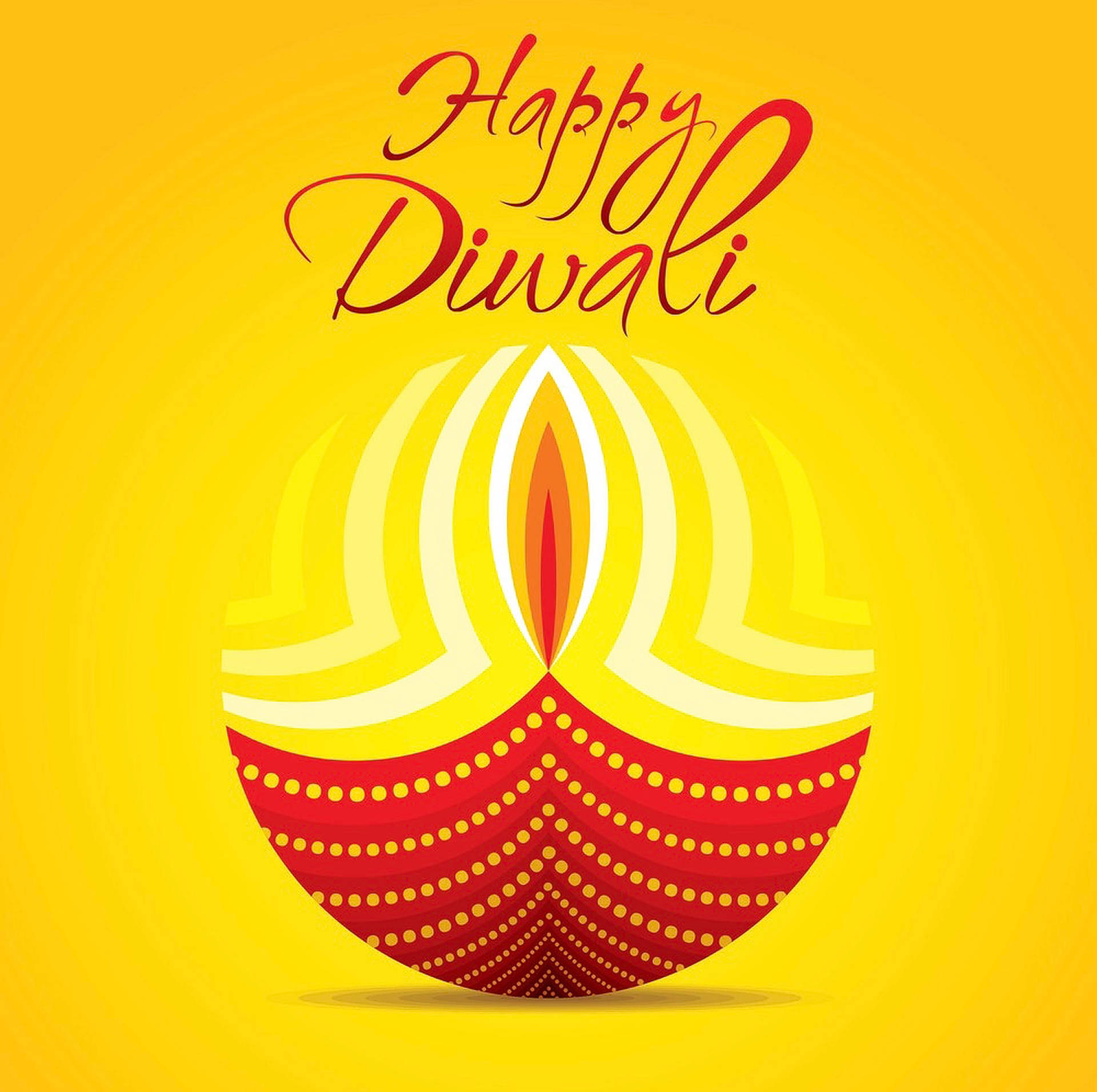 Yellow Diwali Poster Background