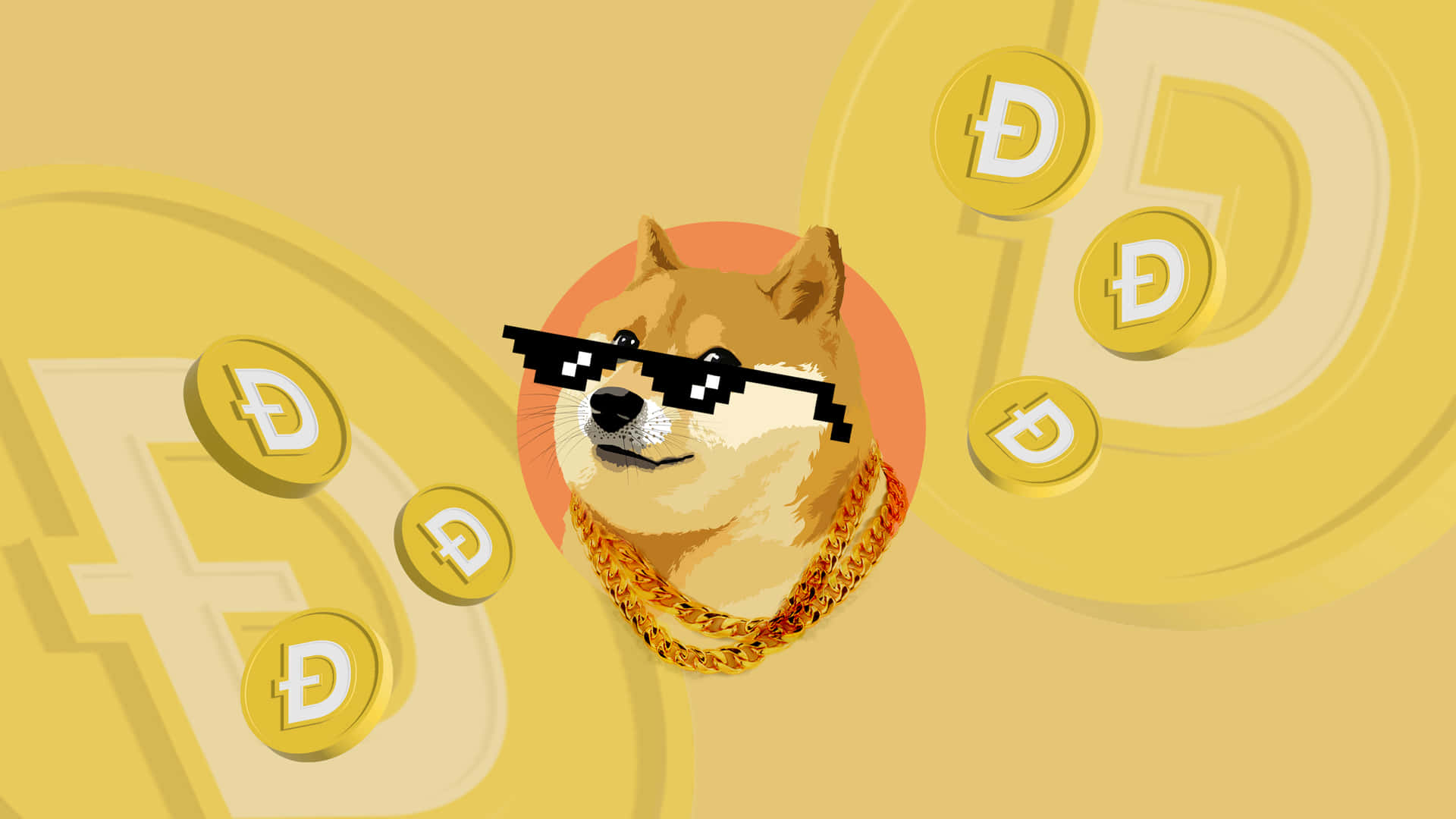 Yellow Doge Coin Wallpaper