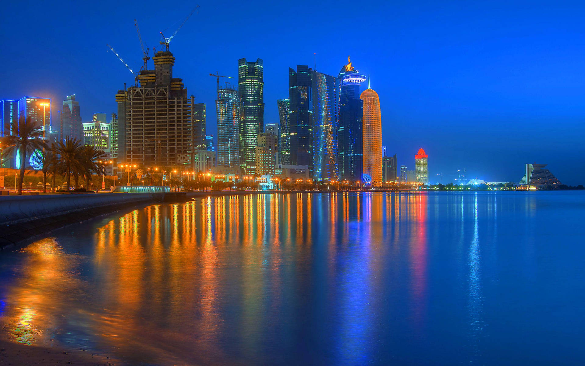 Yellow Doha City Wallpaper