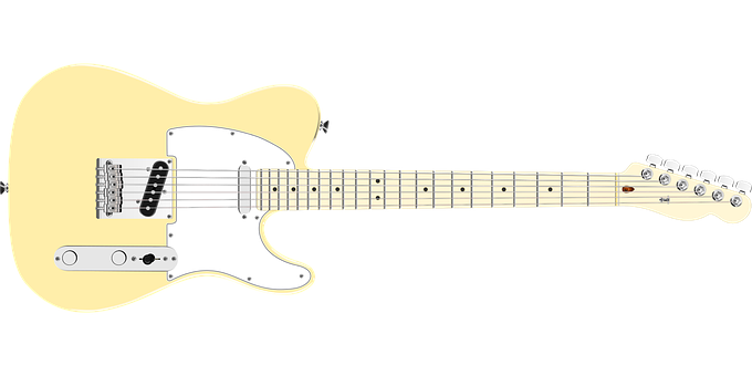 Yellow Electric Guitar PNG