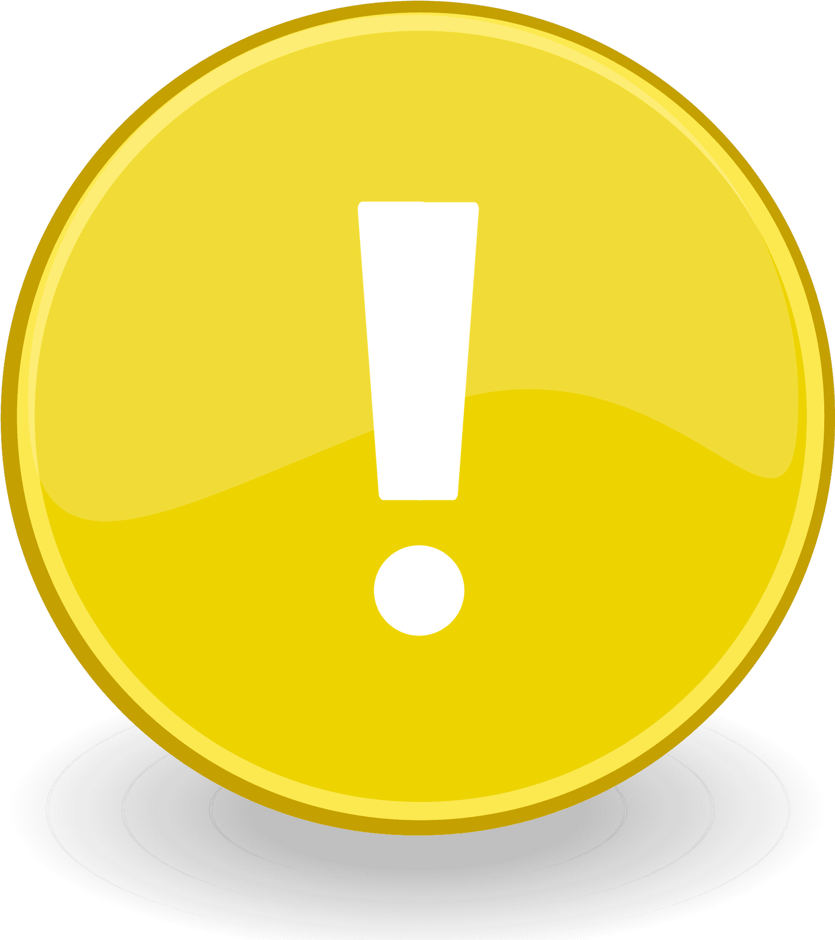 Yellow Exclamation Alert Icon PNG