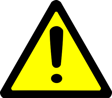 Yellow Exclamation Warning Sign PNG