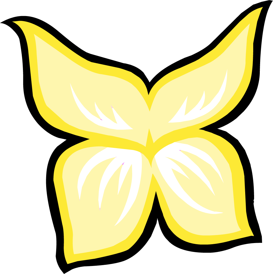 Yellow Fairy Wings Vector Art PNG