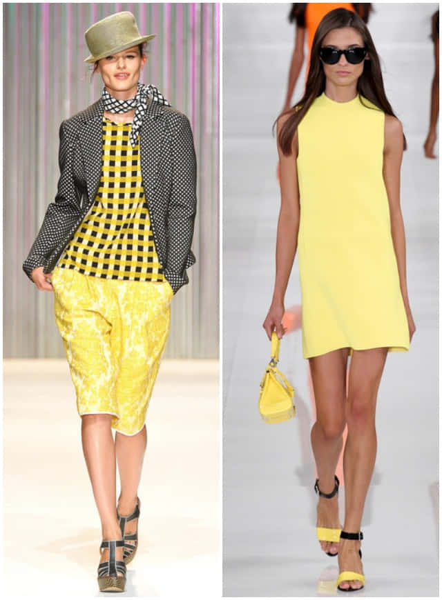 Elegance in Yellow Fashion Wallpaper