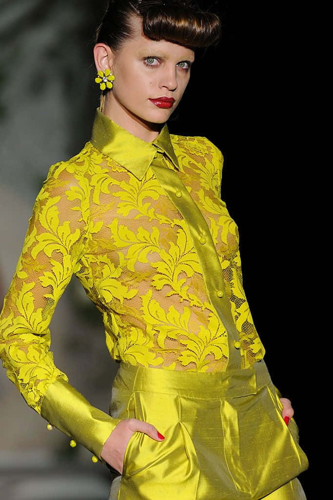 Captivating Yellow Fashion Shoot Wallpaper