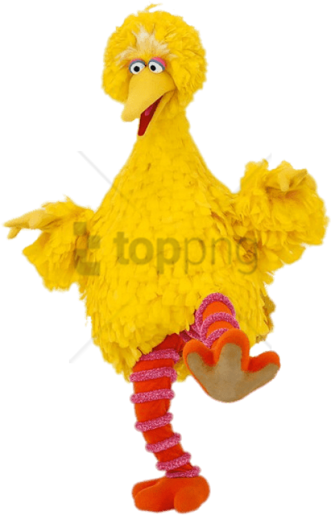 Yellow Feathered Character Dancing PNG