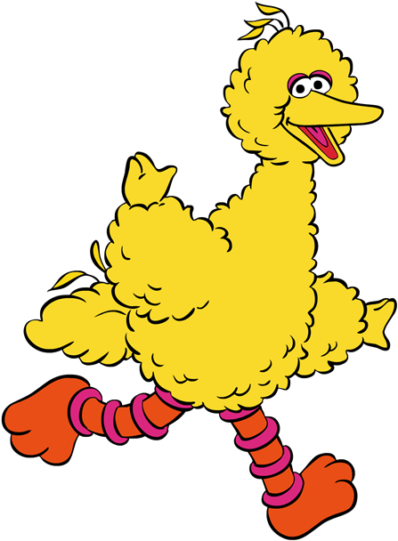 Yellow Feathered Character Walking PNG