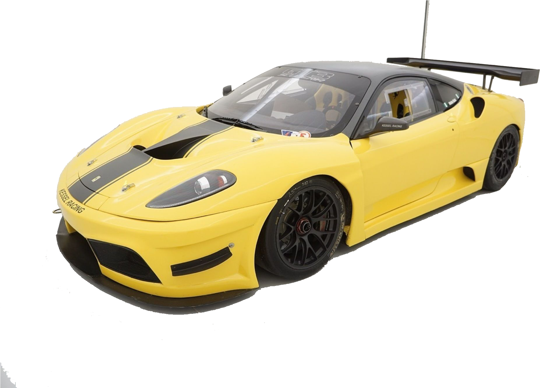 Yellow Ferrari Racecar Profile PNG