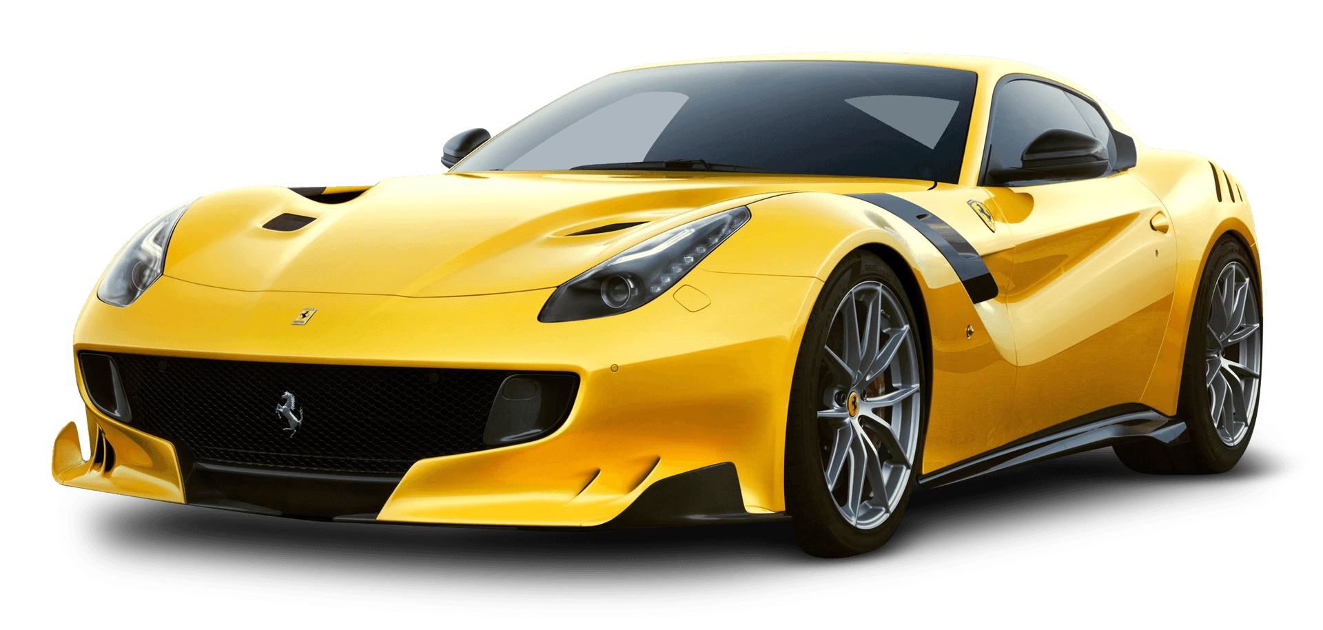 Yellow Ferrari Sports Car PNG