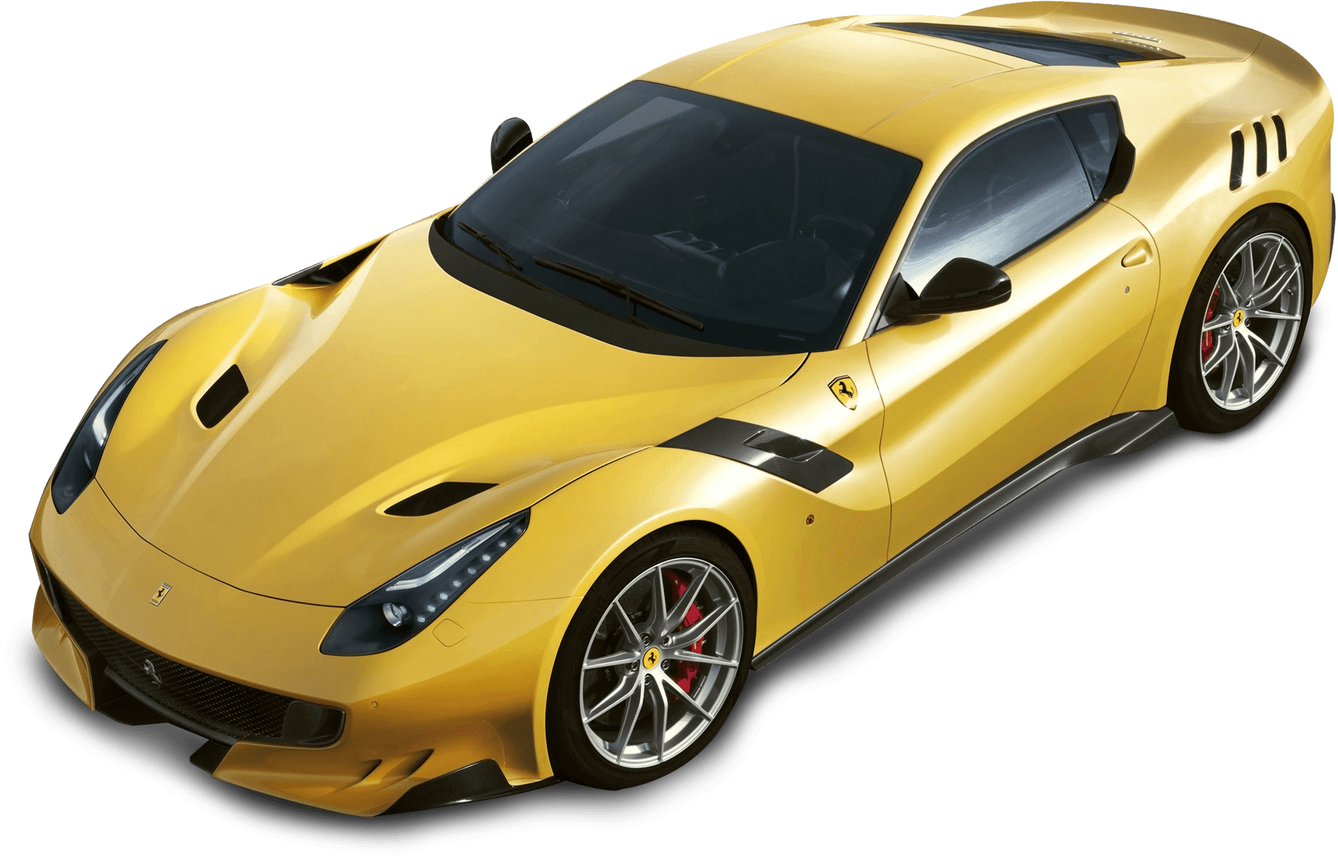 Yellow Ferrari Sports Car Isolated PNG