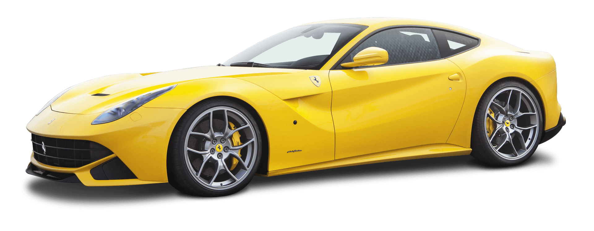 Yellow Ferrari Sports Car PNG