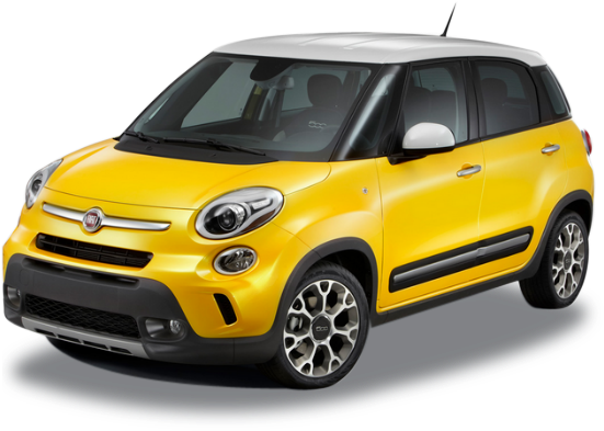 Yellow Fiat500 L Crossover PNG