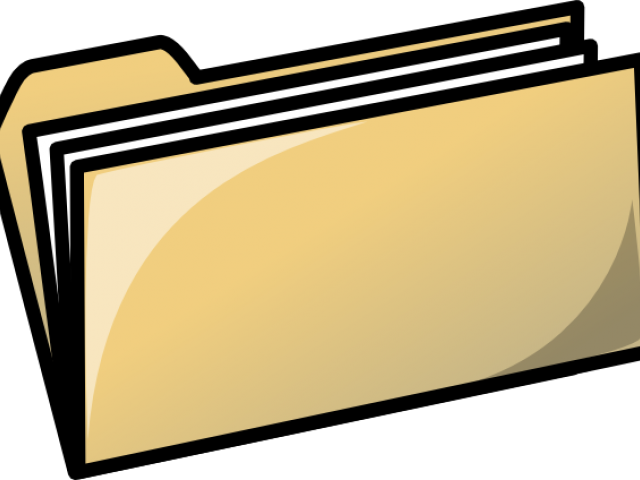 Yellow File Folder Cartoon PNG
