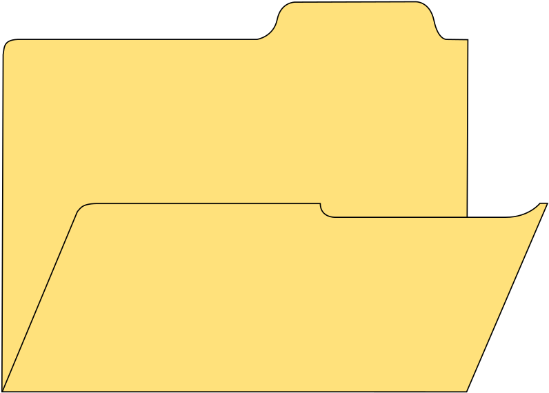 Yellow File Folder Graphic PNG