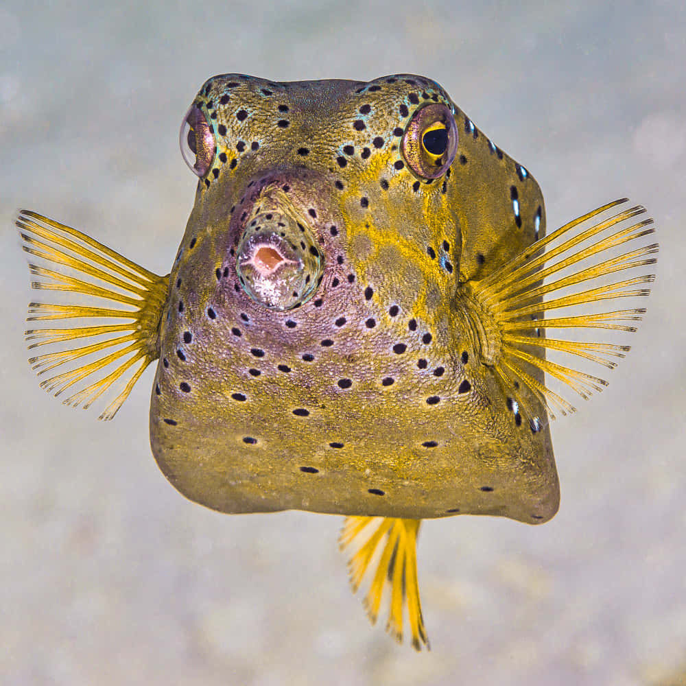 Download Yellow Finned Boxfish Portrait Wallpaper | Wallpapers.com