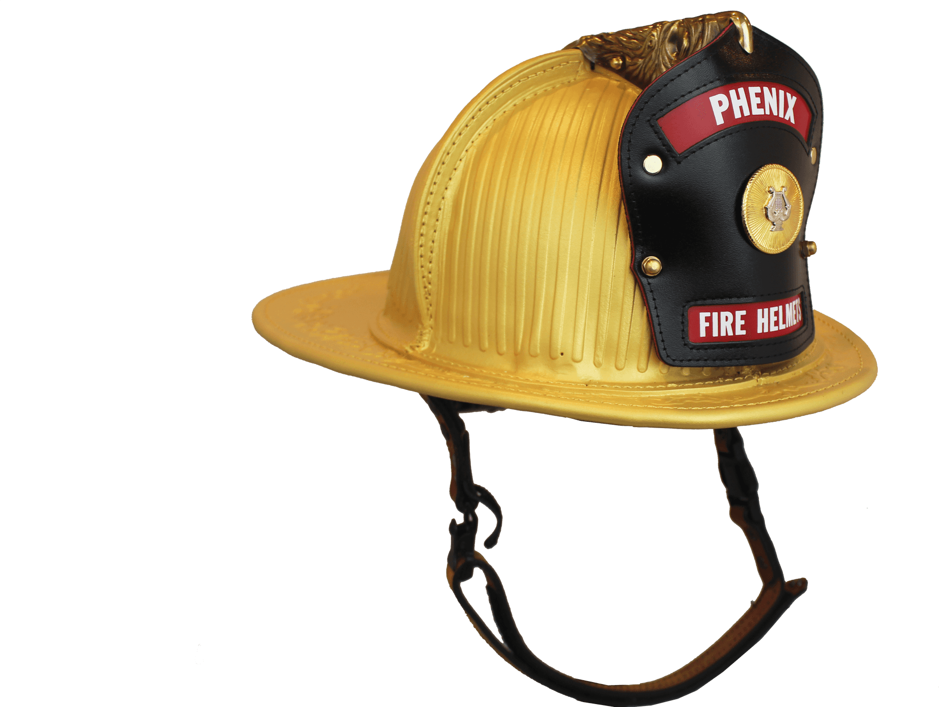 Yellow Firefighter Helmet Profile PNG