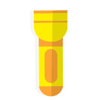 Yellow Flashlight Icon PNG
