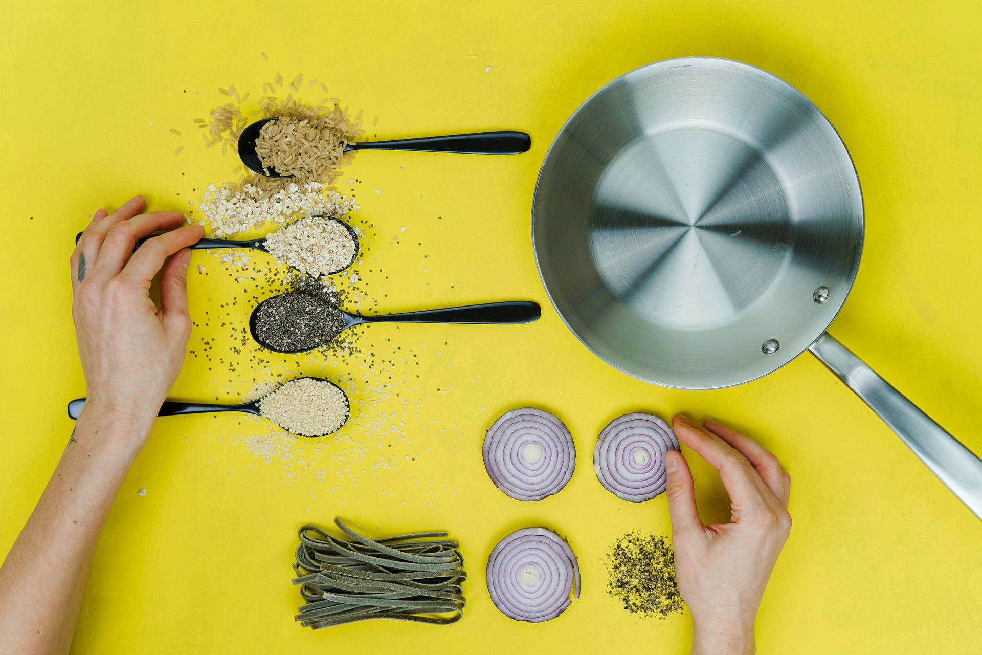 Yellow Flat Lay Cooking Ingredients