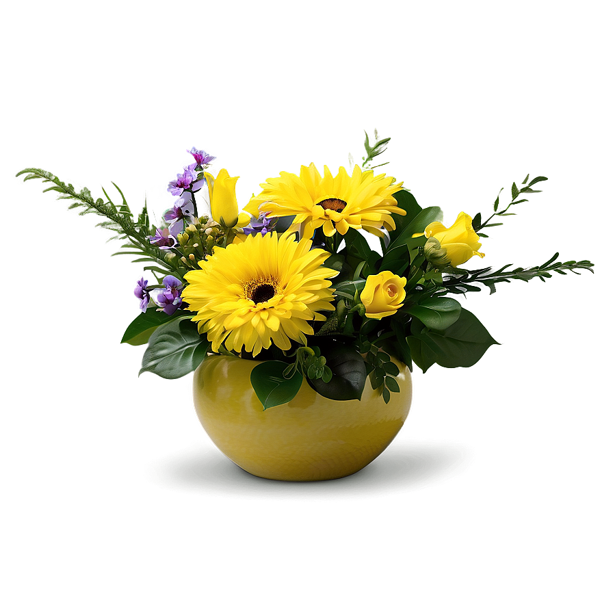Yellow Floral Arrangement Png Ldd83 PNG