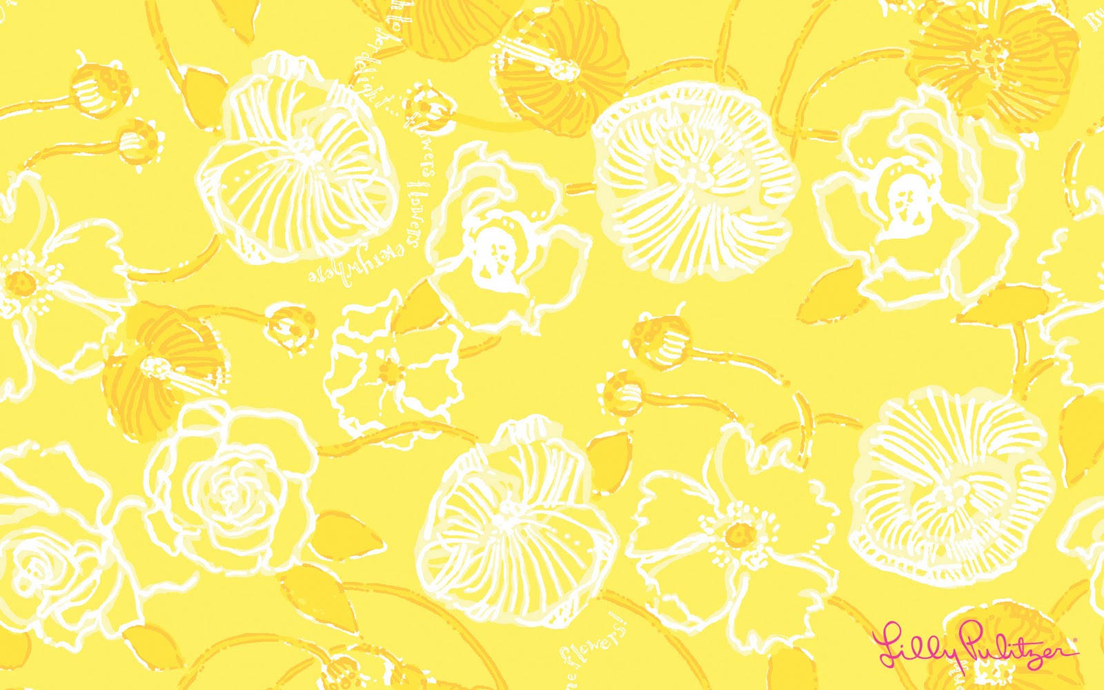 Yellow Floral Lilly Pulitzer Desktop Wallpaper