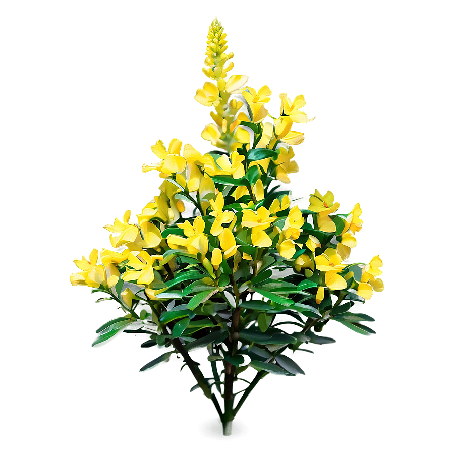 Yellow Flower Bush Png 06122024 PNG