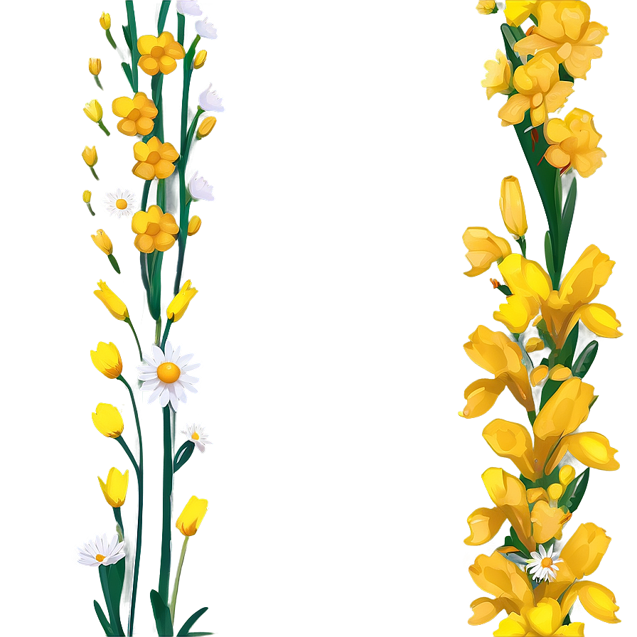 Yellow Flower Field Png Mks69 PNG