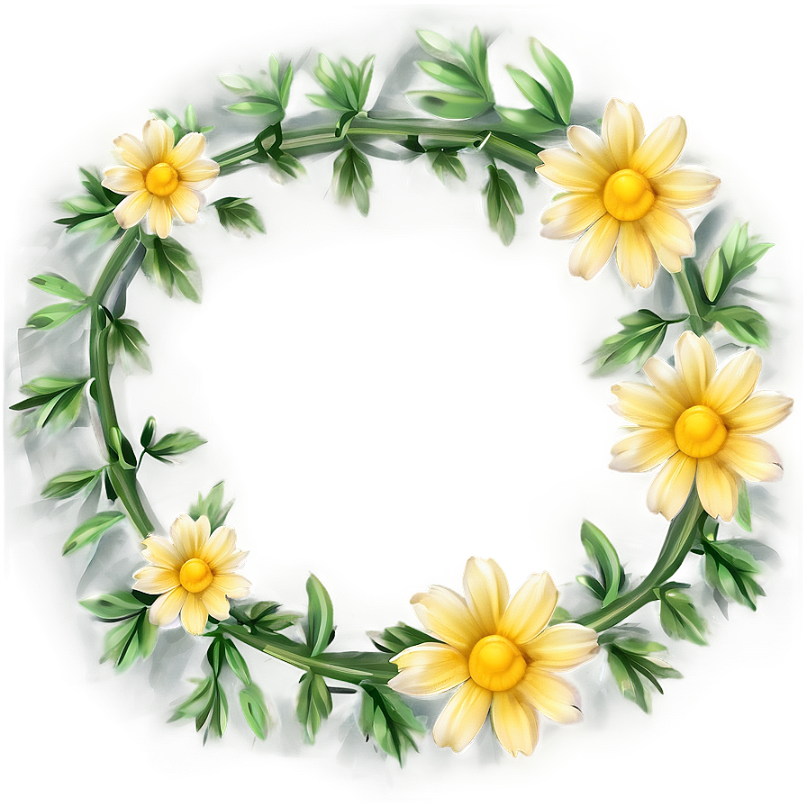 Yellow Flower Frame Png Kiv86 PNG