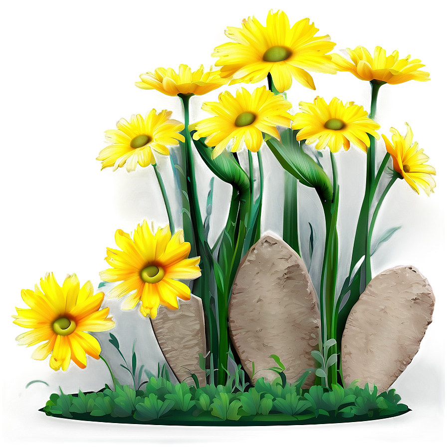 Yellow Flower Garden Png 06122024 PNG