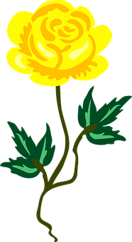 Yellow Flower Illustration PNG
